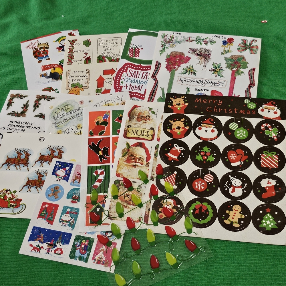 CH7:  Christmas Sticker Bundle  - 12 Sheets - American Greetings Hallmar…